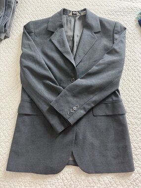 Brooks Brothers 346 Gray Wool Blend Stretch Blazer Size 8